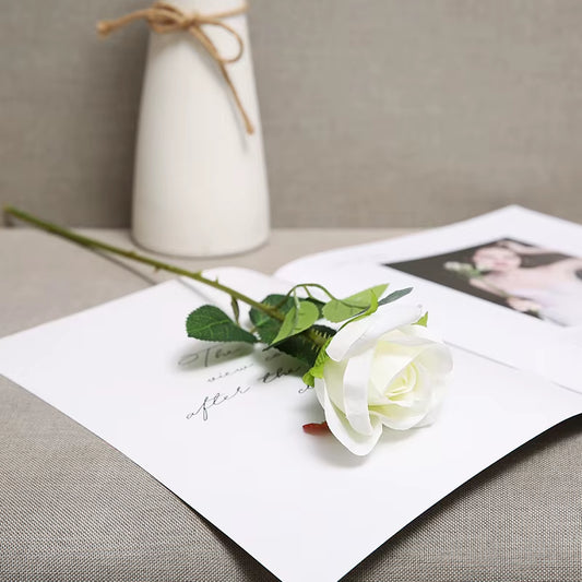 Artificial Red Rose Flowers Living Room Home Decoration Accessories Thanksgiving Wedding Diy Bouquet Silk Flowers Bouquet