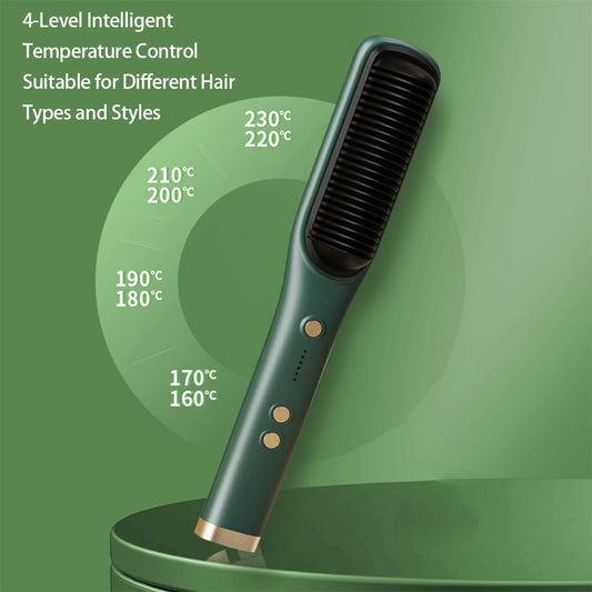 Cepillo Alisador Portátil - Peine Alisador de Viaje Compacto y Ligero