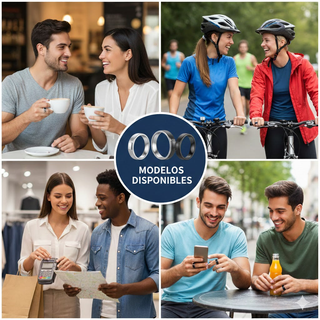 Anillo Inteligente Smart Ring con Monitor de Sueño, Oxígeno y Ritmo Cardíaco - Estuche de Carga Incluido