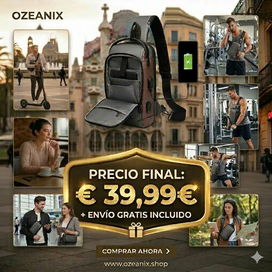 Bandolera de Seguridad Urban Shield - Impermeable con USB