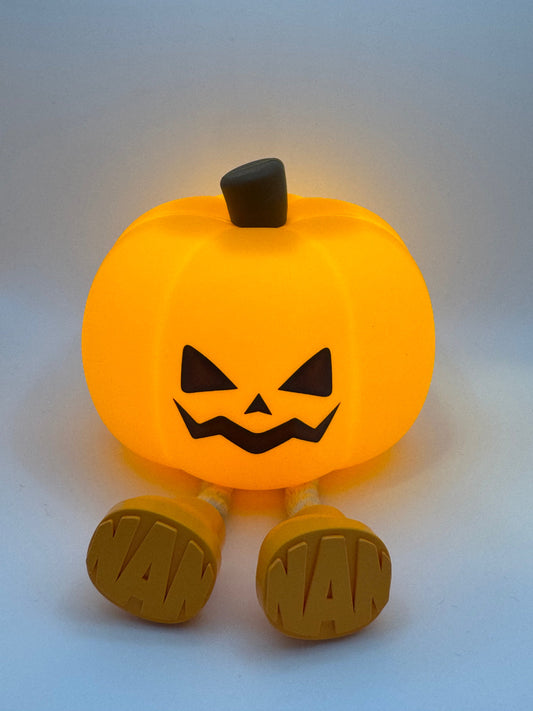 Lámpara de Noche Calabaza Halloween – Silicona Suave, Táctil y Recargable