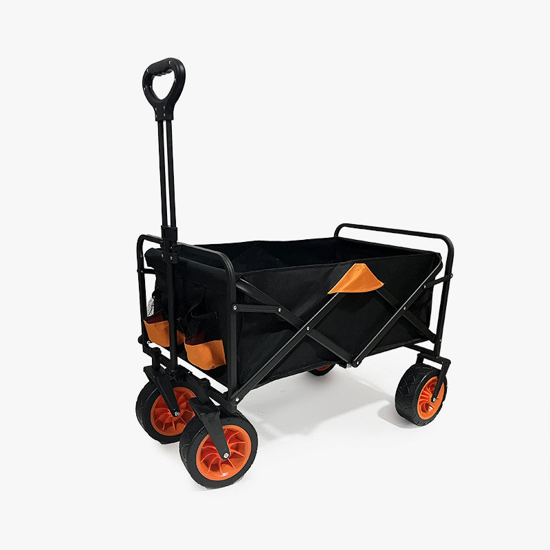 Carro de Playa Plegable 4 Ruedas Grandes – 100L de Capacidad, Hasta 80kg de Carga