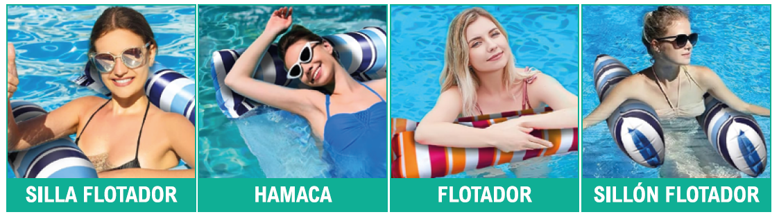 Hamaca Hinchable de Playa y Piscina – 3 Colores, Tela Resistente
