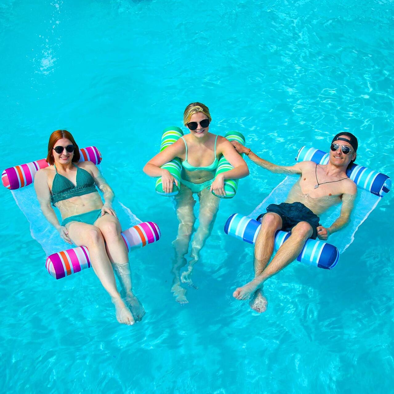 Hamaca Hinchable de Playa y Piscina – 3 Colores, Tela Resistente