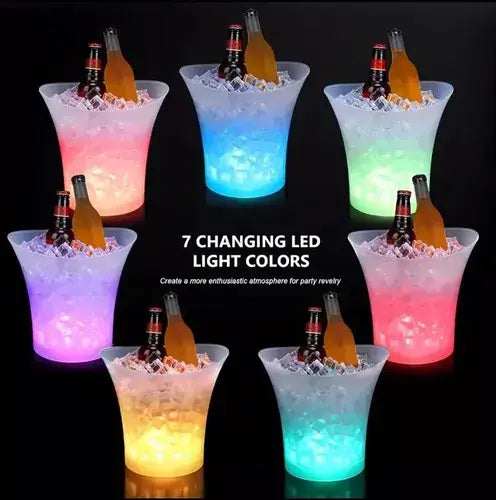 Cubetera con Altavoz Bluetooth y Luces LED RGB – 5L para Fiestas y Piscina
