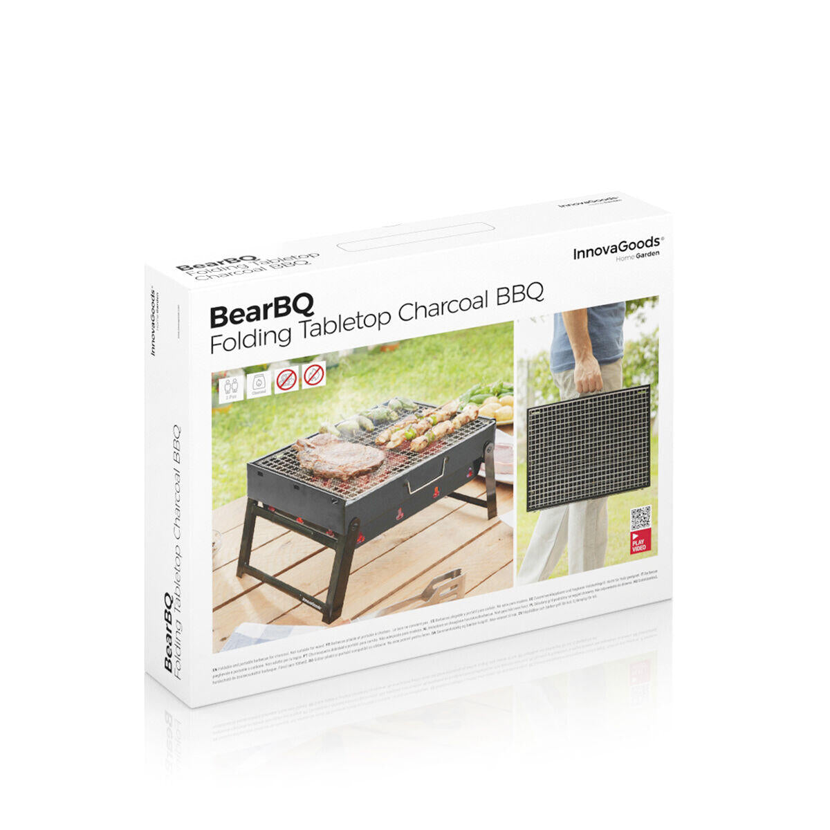 Barbacoa Plegable Portátil para Carbón BearBQ – Camping y Jardín