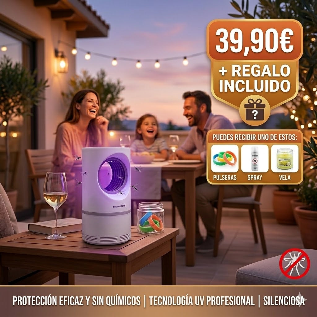 Lámpara Antimosquitos Eléctrica UV - Noches Sin Picaduras Garantizadas